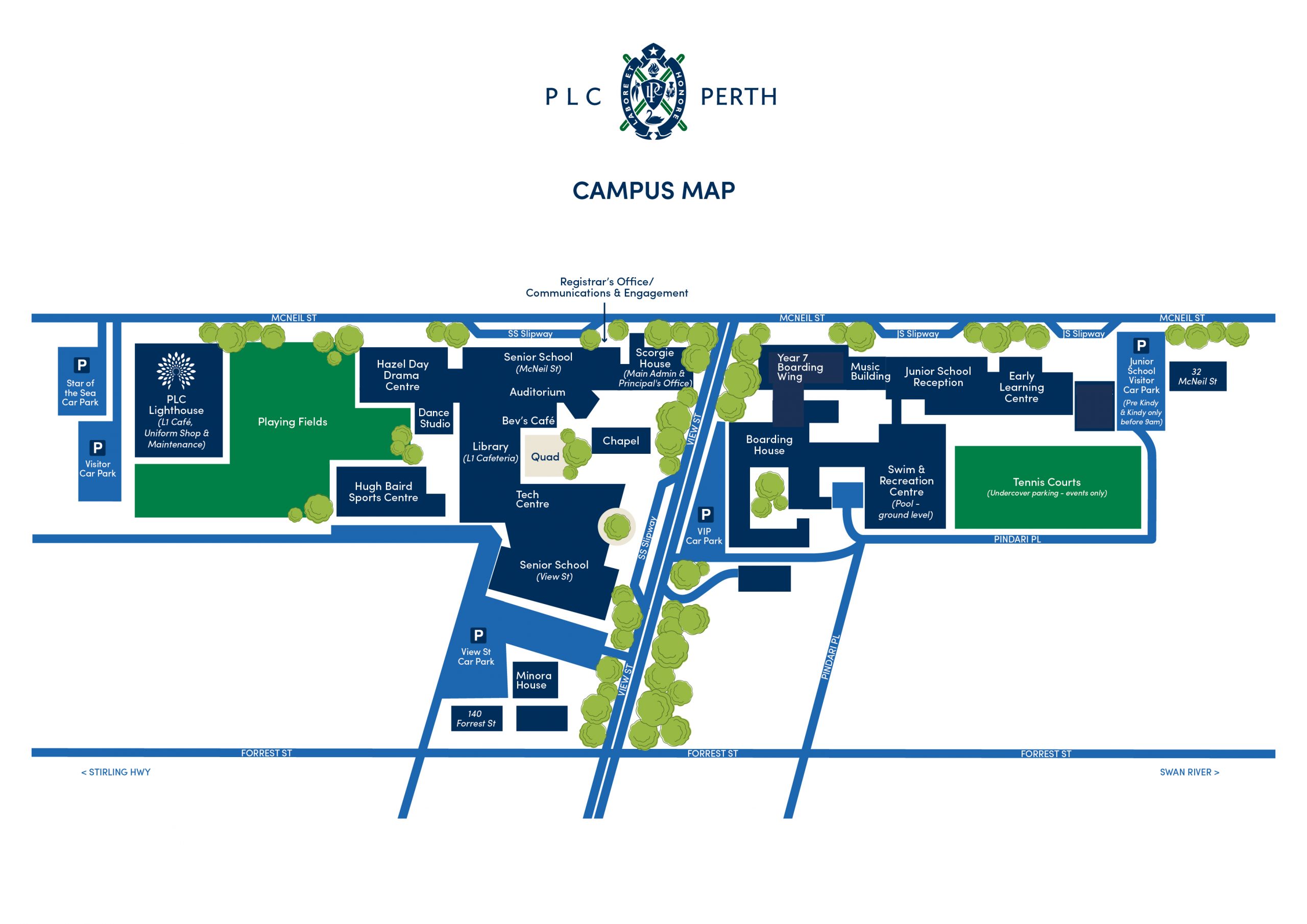 heart Amount of leisure Private School Campus Map Available Here - Presbyterian Ladies' College